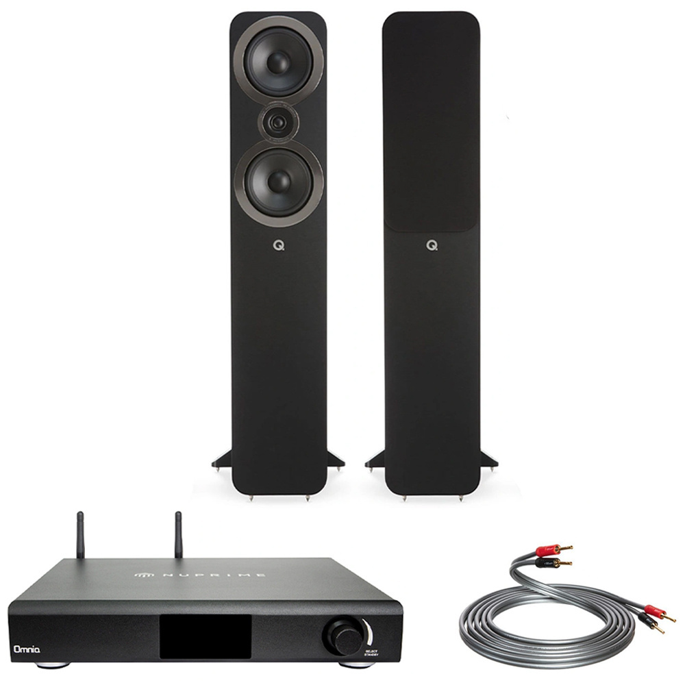 NuPrime Omnia A200 - Q Acoustics 3050i Black - QED XT40i 3M. Hi-Fi